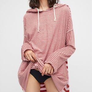 Free People Shoulders and Stripes Hoodie
